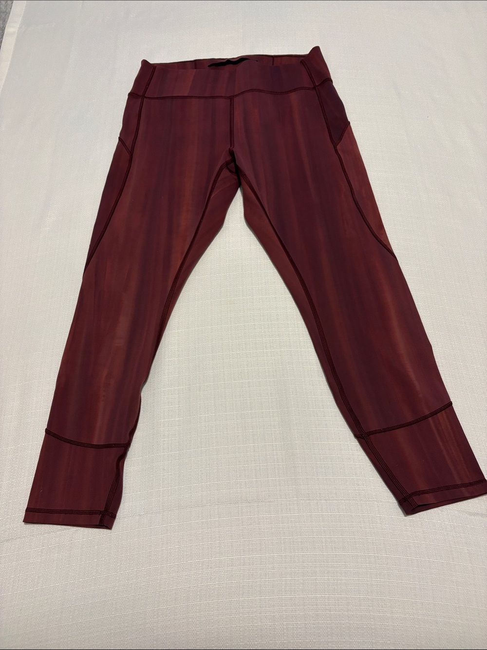 lululemon athletica Maroon/Plum Workout Leggings with Side Pockets